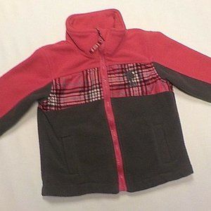 Girls U.S. Polo Assn. Pink & Gray w/ Plaid Jacket